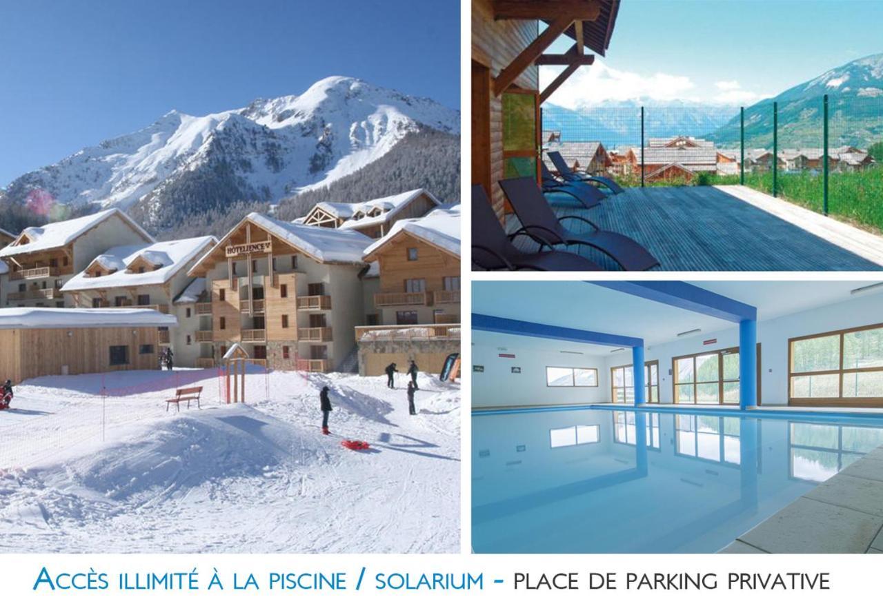 Les Orres 1800 Appartement 4 P Jacuzzi Balneo Prive Vue Piste Piscine Residence Экстерьер фото